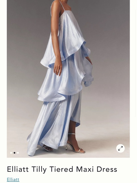 Elliatt Dresses & Skirts - Elliatt Layered Satin Maxi Dress in Pale Blue